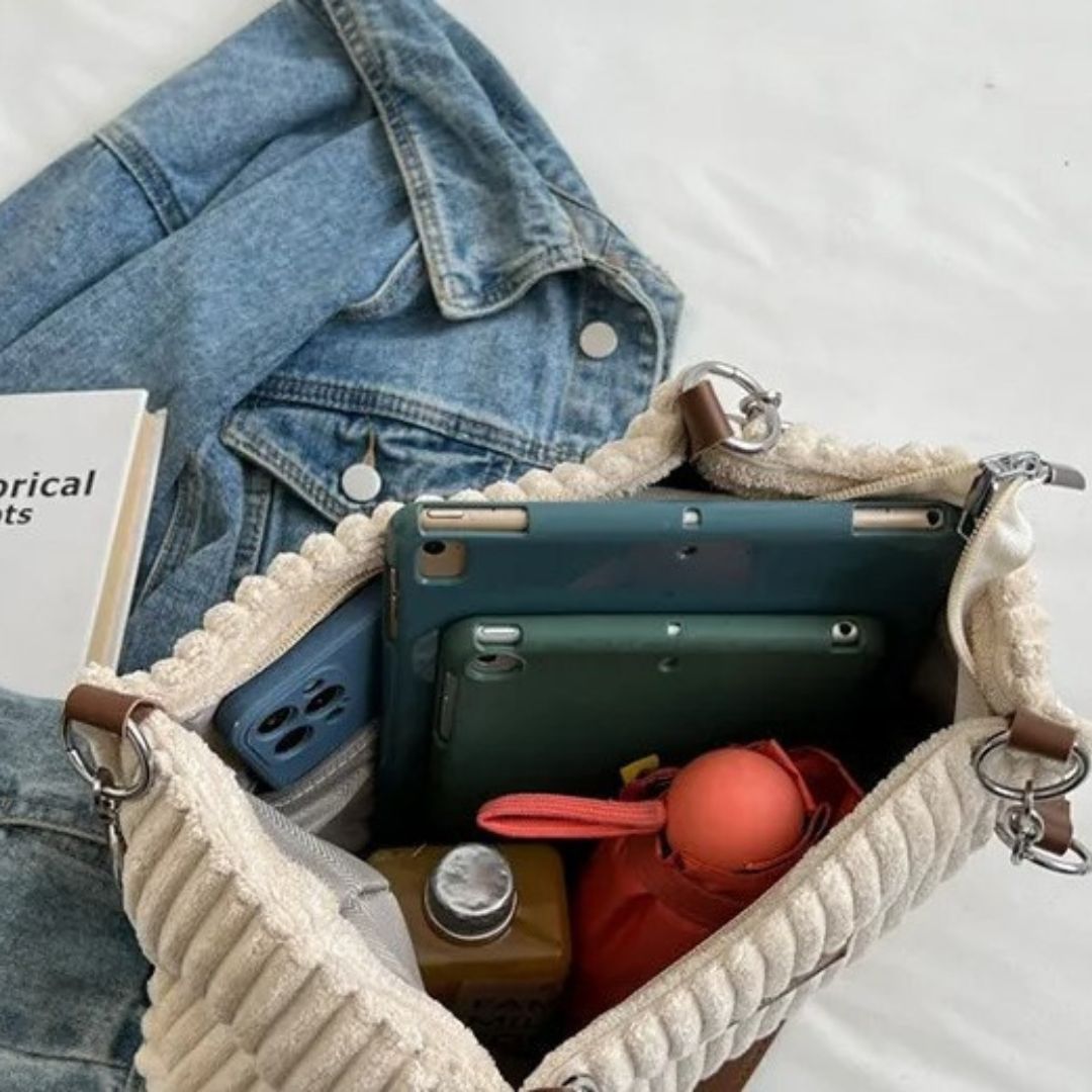 Corduroy shoulder bag - Leila-Elly Rose