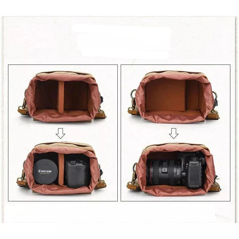 CanvasCaddy - Vintage canvas bag for DSLR camera-Elly Rose