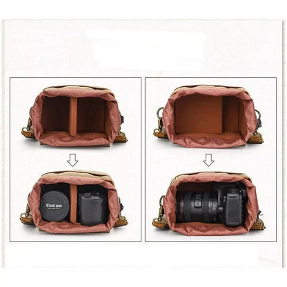 CanvasCaddy - Vintage canvas bag for DSLR camera-Elly Rose