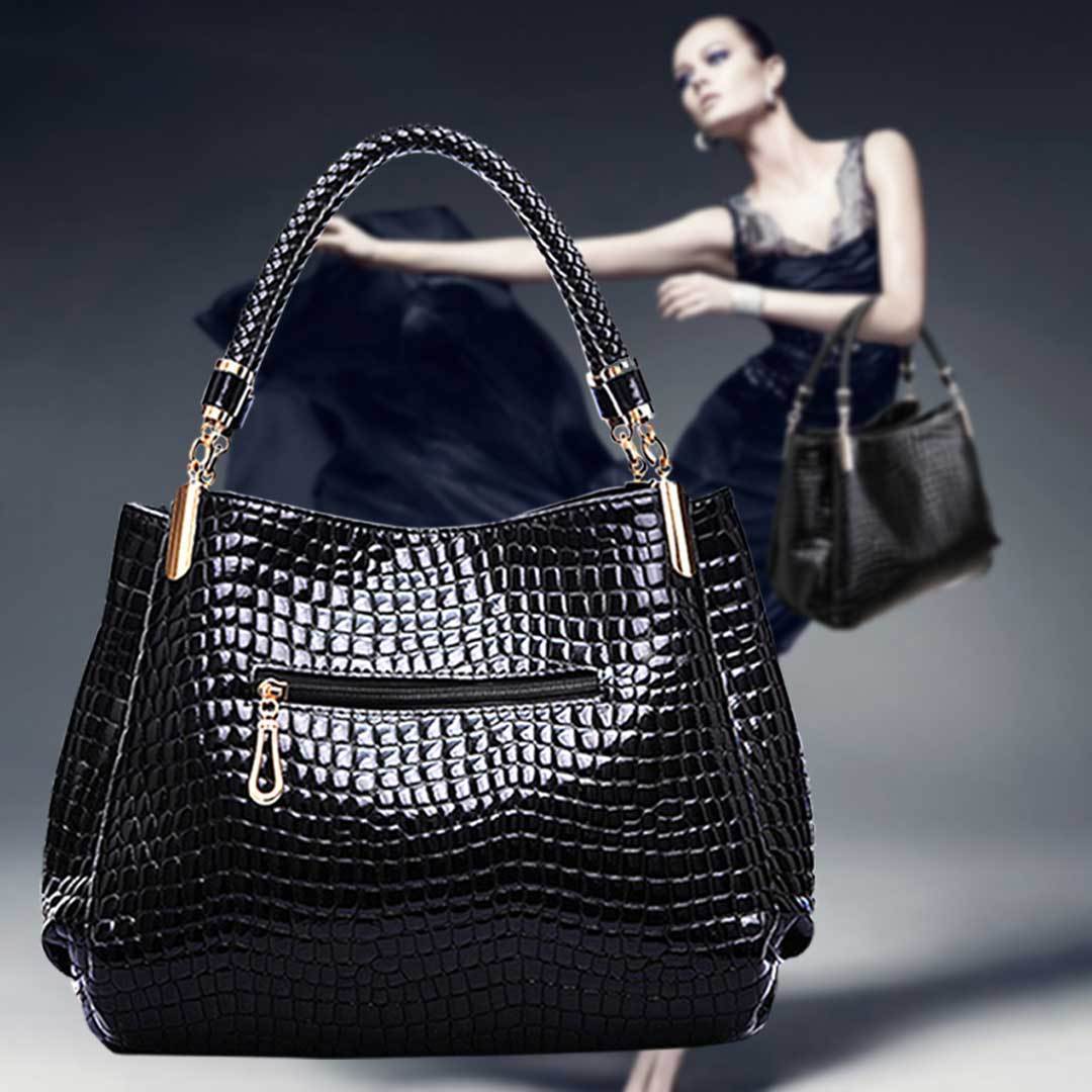 Xella | Elegant handbag with crocodile pattern-Elly Rose