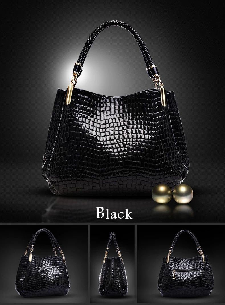 Xella | Elegant handbag with crocodile pattern-Elly Rose