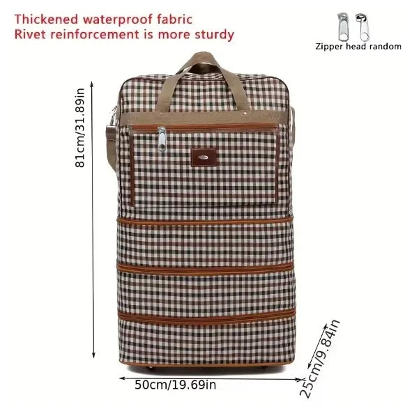 SUBLIME - Large checkered travel bag-Elly Rose