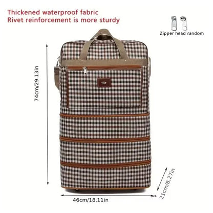 SUBLIME - Large checkered travel bag-Elly Rose