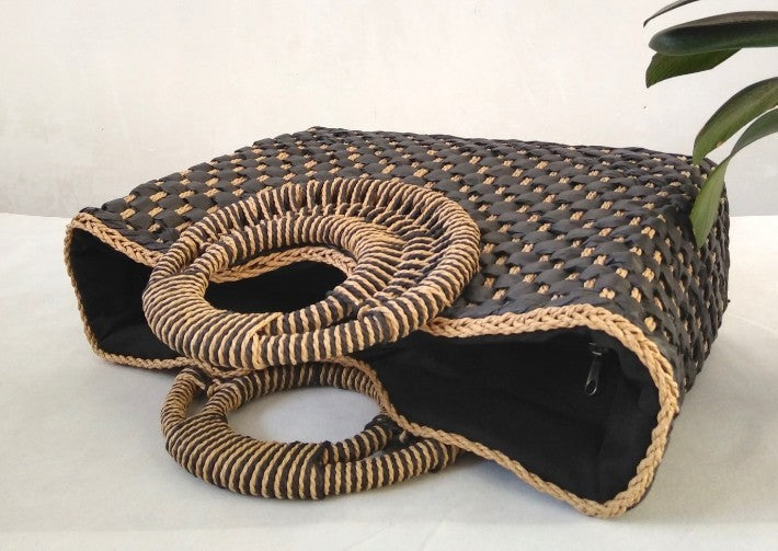 SoSun - Beach bag with wooden handle-Elly Rose