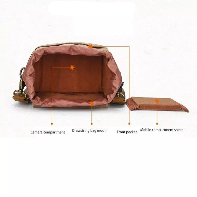 CanvasCaddy - Vintage canvas bag for DSLR camera-Elly Rose