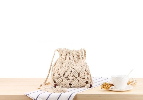 SoSun - Knitted beach bag with tassels-Elly Rose