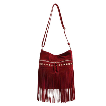 Alouette - Vintage shoulder bag with tassels-Elly Rose