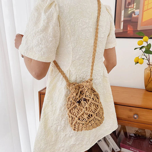 ByMave - Hollow wicker bag with beach grass-Elly Rose