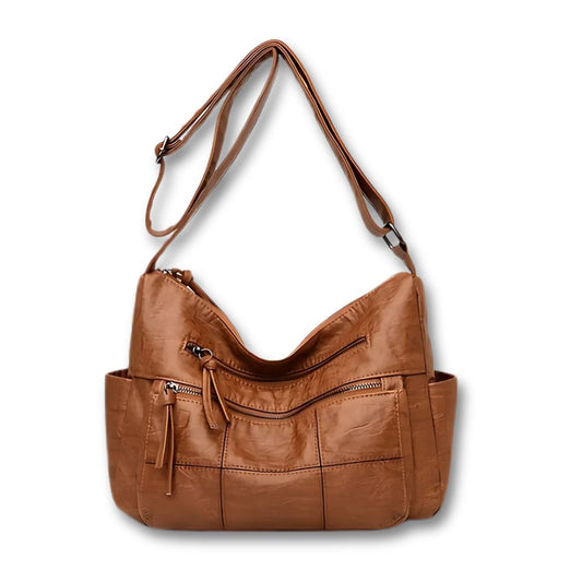 Muriel - Vintage leather shoulder bag-Elly Rose