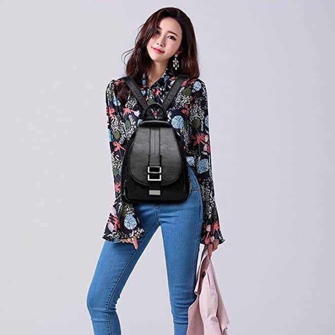 Women's leather backpack - Ada-Elly Rose
