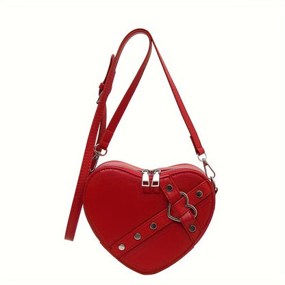 Nina | Heart-shaped shoulder bag in solid color-Elly Rose