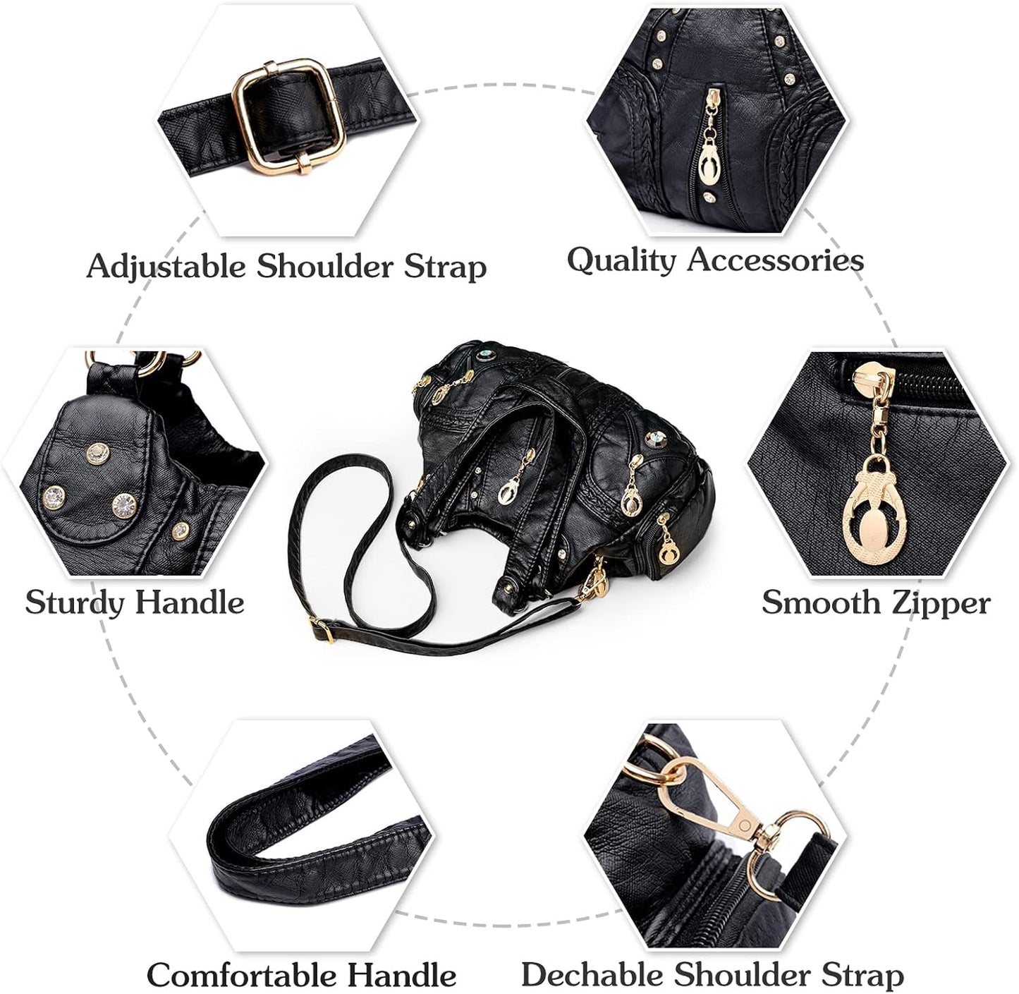 Adira - Elegant shoulder bag with multiple compartments-Elly Rose