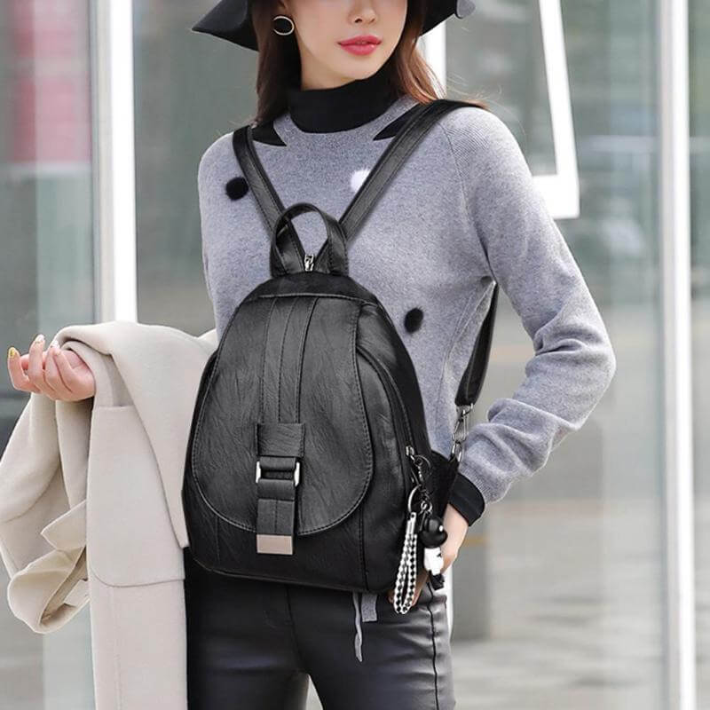 Women's leather backpack - Ada-Elly Rose