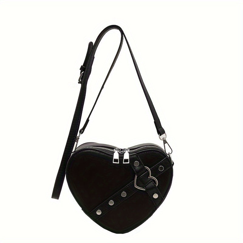 Nina | Heart-shaped shoulder bag in solid color-Elly Rose