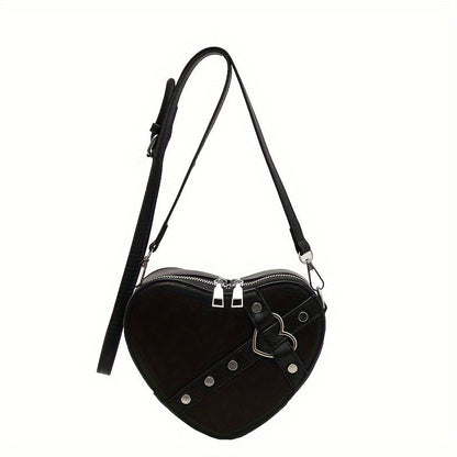 Nina | Heart-shaped shoulder bag in solid color-Elly Rose