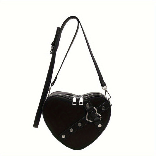 Nina | Heart-shaped shoulder bag in solid color-Elly Rose