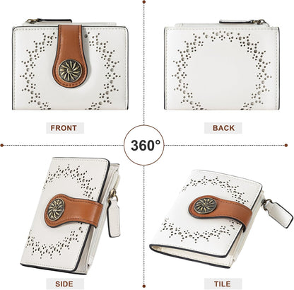 Women's RFID wallet with zip pocket - Claire-Elly Rose