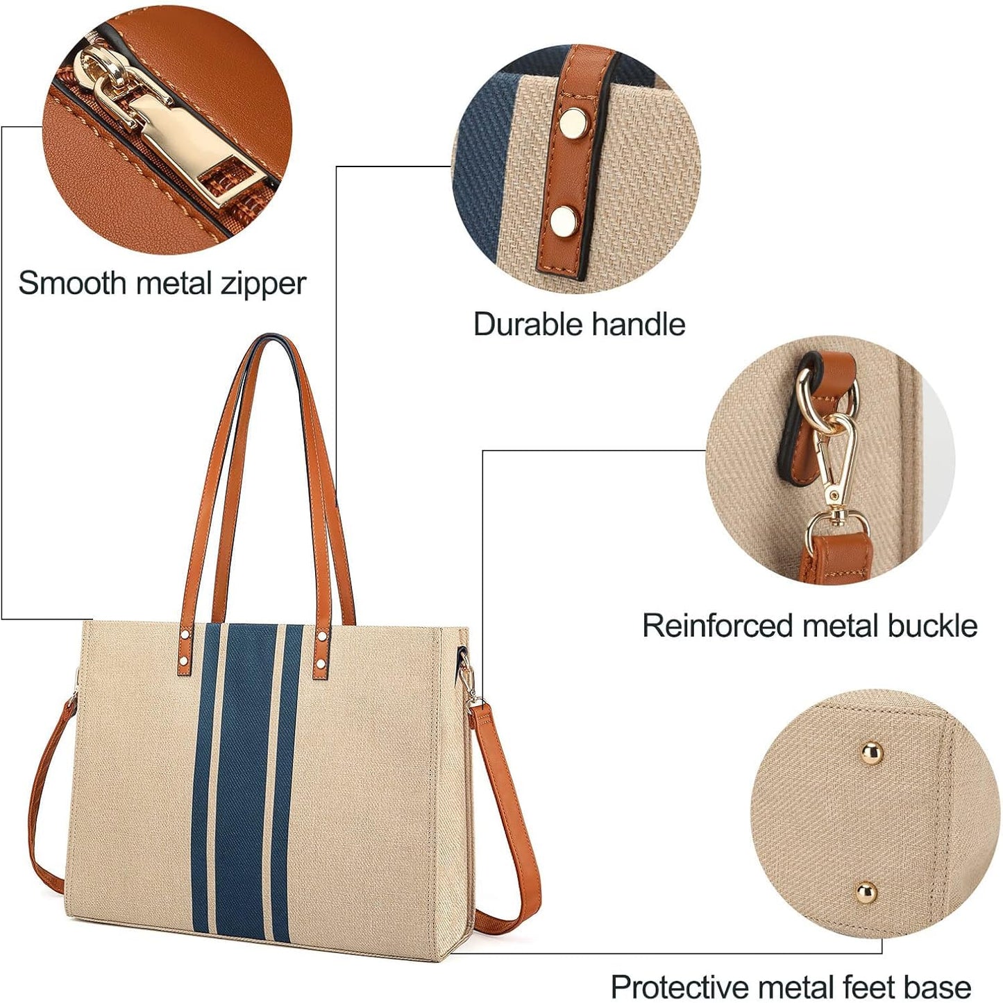 OrganizeEdge - Canvas laptop bag-Elly Rose