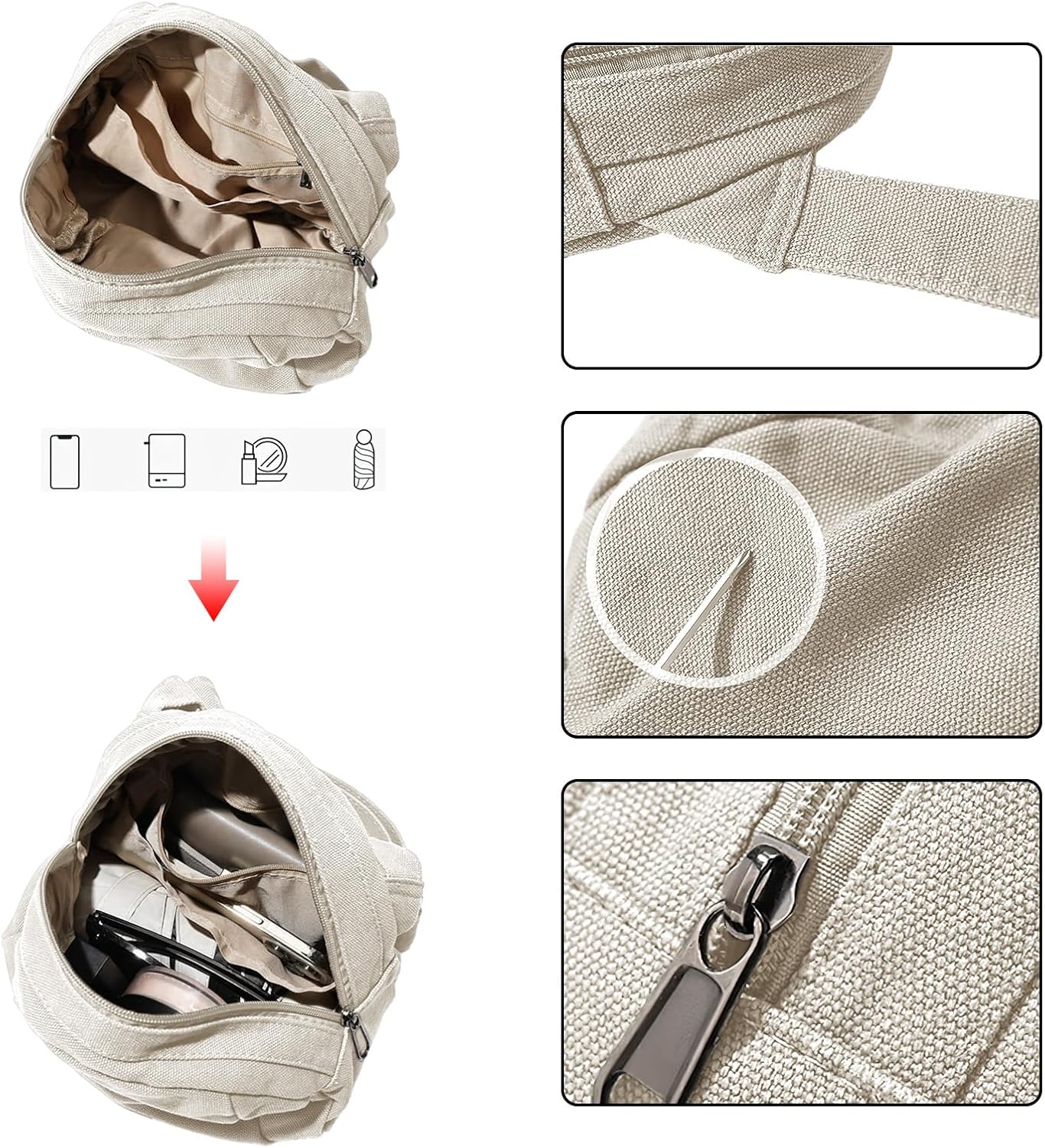 JourneyWay - Vintage canvas shoulder bag-Elly Rose