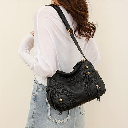 WeaveStyle - Shoulder bag with braided details-Elly Rose