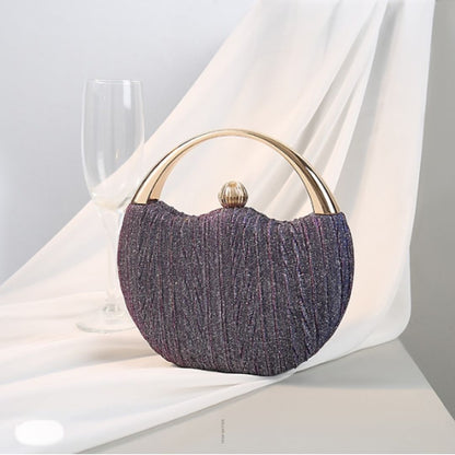 Chic clutch bag with metal handle - Leighton-Elly Rose