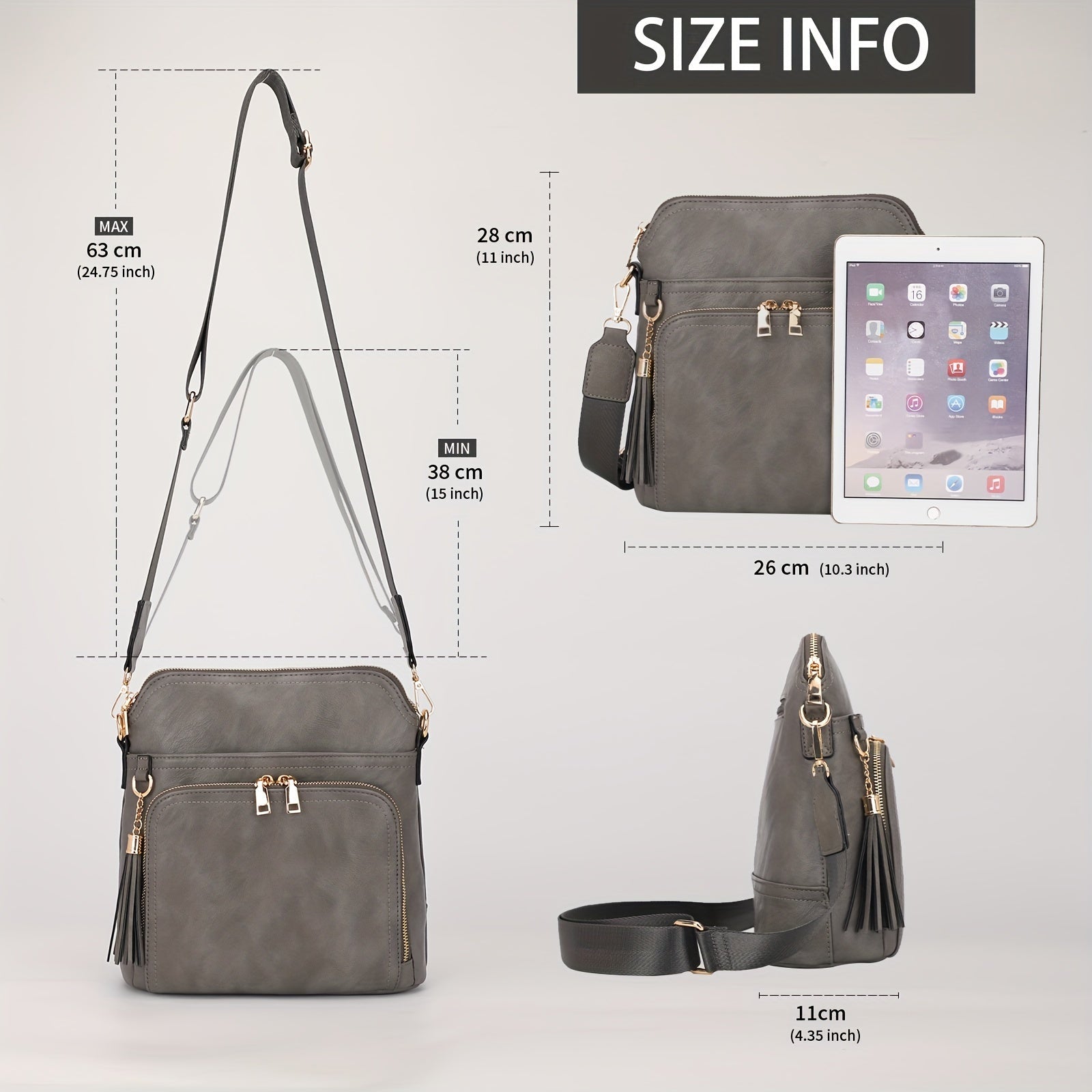 CharmGuard - Anti-theft shoulder bag with tassels-Elly Rose