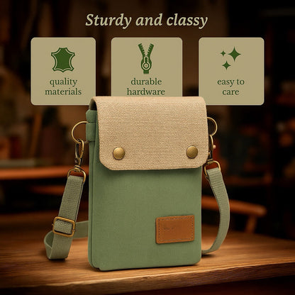 Lysandra - Retro canvas shoulder bag