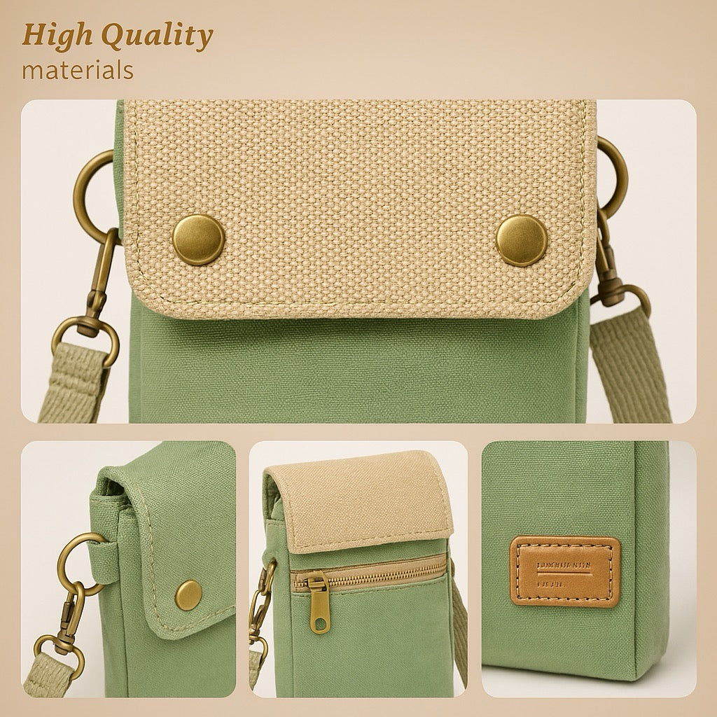 Lysandra - Retro canvas shoulder bag