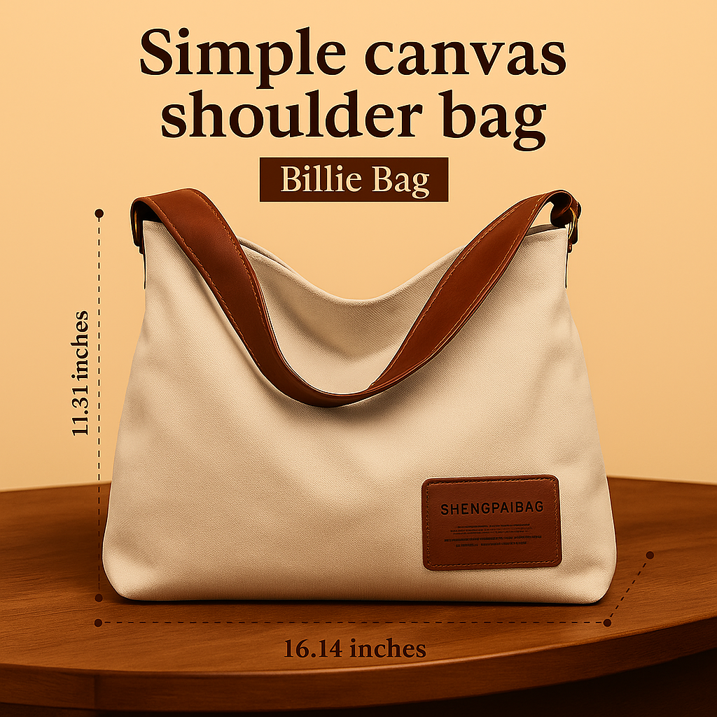 Billie's Bag | Simple canvas shoulder bag