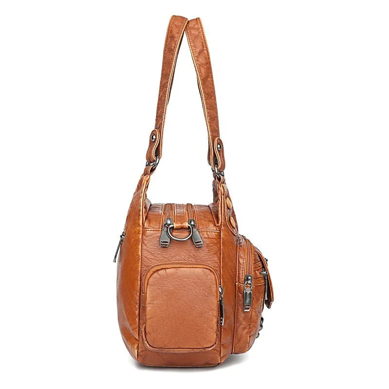 Aletta - Elegant shoulder bag in soft vegetable leather-Elly Rose