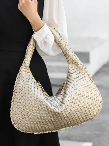 Brianna Braided Shoulder Bag Ladies | Handbag | Design Bag Gold-Elly Rose