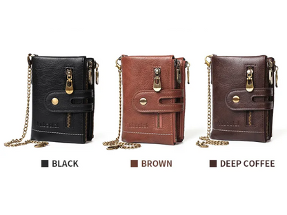 Retro leather wallet | With cool chain!-Elly Rose