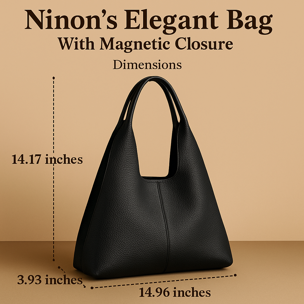 Ninon's Elegant Shoulder Bag With Magnetic Closure