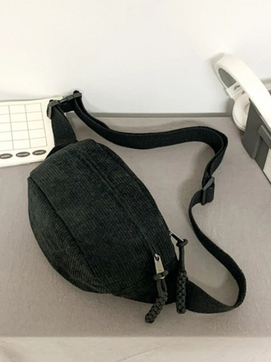 Colet Corduroy Hip bag | Hip bag | Shoulder bag Black-Elly Rose