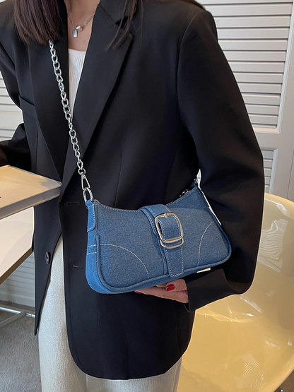 Colet Ladies Denim Shoulder Bag | Crossbody Bag | Handbag Dark Blue-Elly Rose