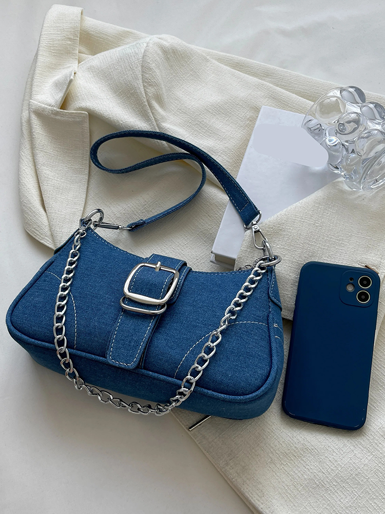 Colet Ladies Denim Shoulder Bag | Crossbody Bag | Handbag Dark Blue-Elly Rose