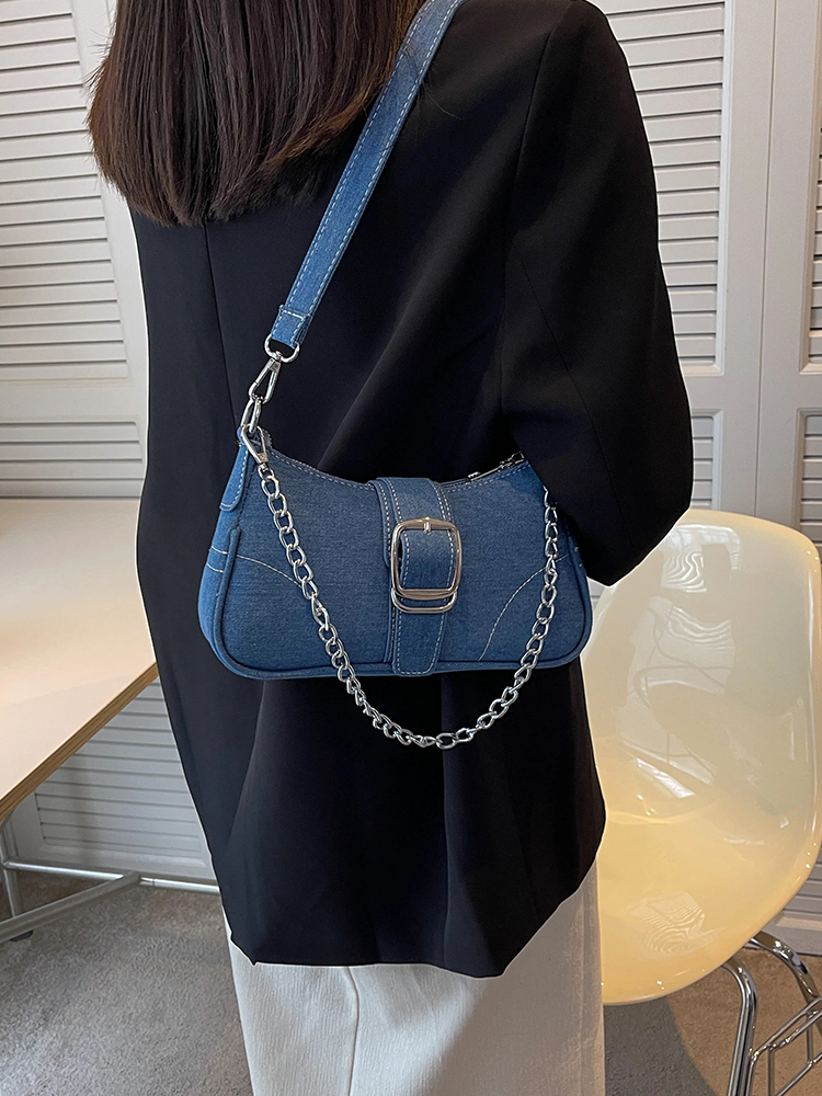 Colet Ladies Denim Shoulder Bag | Crossbody Bag | Handbag Dark Blue-Elly Rose