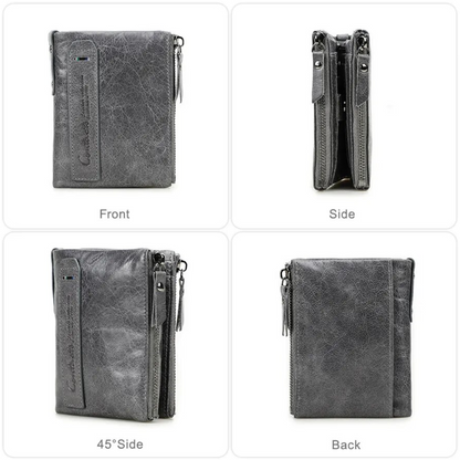 Compact wallet with double zipper closure | Practical and elegant-Elly Rose