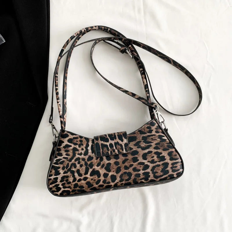 French armpit bag with leopard print-Elly Rose
