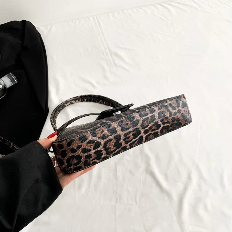 French armpit bag with leopard print-Elly Rose