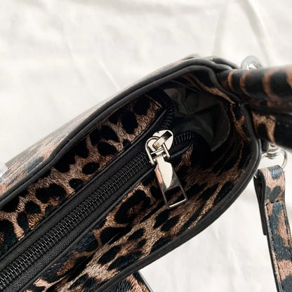 French armpit bag with leopard print-Elly Rose