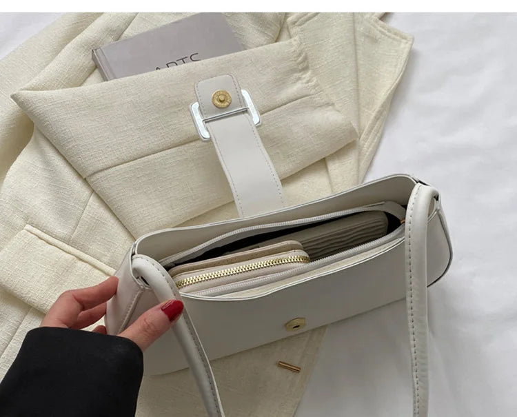 Vegan leather armpit bag-Elly Rose