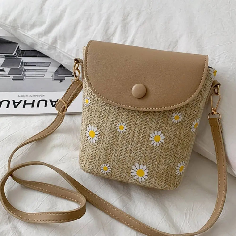 Straw shoulder bag for summer-Elly Rose