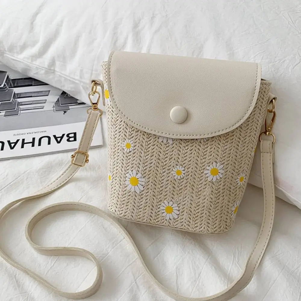 Straw shoulder bag for summer-Elly Rose
