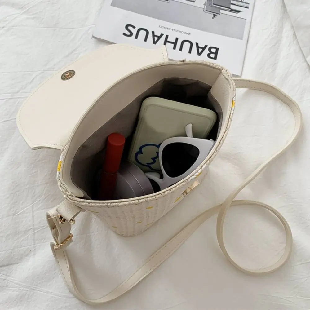 Straw shoulder bag for summer-Elly Rose