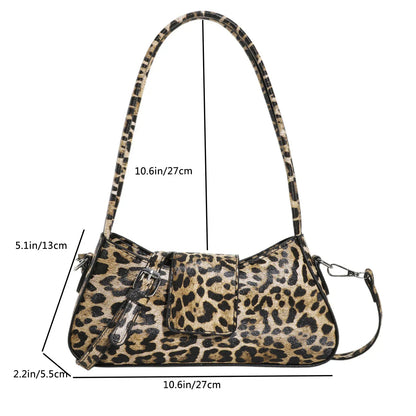 French armpit bag with leopard print-Elly Rose