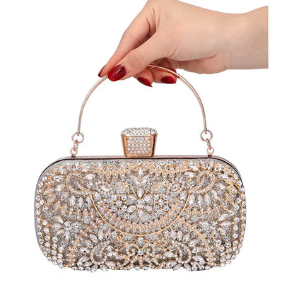 GoldenGlam diamond clutch bag-Elly Rose