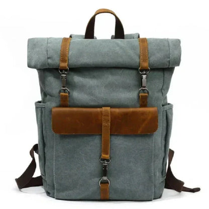 Benjamin | Large Canvas Laptop Travel Backpack-Elly Rose