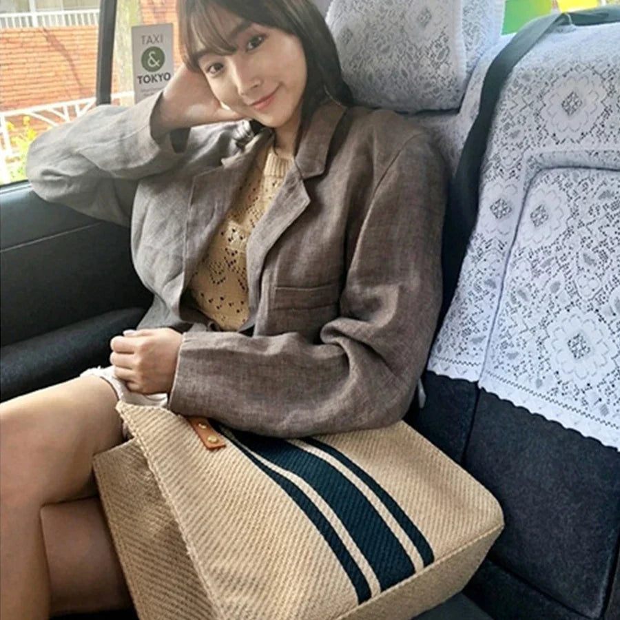 Silverstar vintage striped handbag-Elly Rose