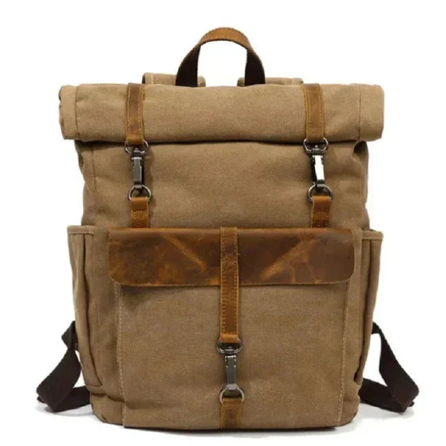 Benjamin | Large Canvas Laptop Travel Backpack-Elly Rose
